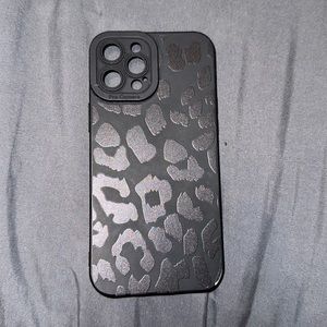 Black leopard iPhone 12 Pro Max case